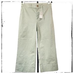 Everlane NWT Sage Green Wide Leg Crop Pant Size 12